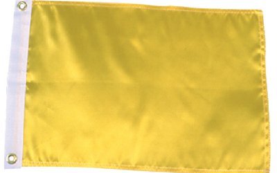 Sea Choice - 12" x 18" Nylon Print Dyed Solid Yellow Flag - 78261