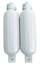 Seachoice - Twin Eye Ribbed Fender Kit | 2 Pack | White | 5.5" x 20" | 79251