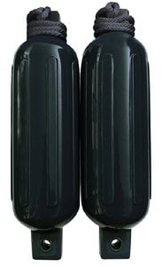 Seachoice - Kit de pare-battages à double œillet (comprend 2 pare-battages et 2 lignes de pare-battage assorties de 16,5 cm x 68,4 cm) - 79281 NOIR