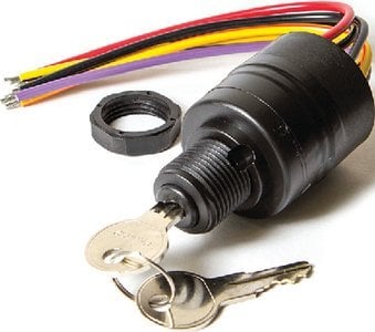 Sierra - Magneto 3 Position 5/8" Polyester 6 Wire Terminal 12V 15 Amp Ignition Starter Switch - MP410702