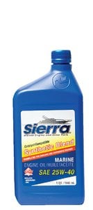 Sierra - SYNTHETIC BLEND 4-CYCLE CATALYST INBOARD/STERNDRIVE ENGINE OIL 25W-40 - Quart - 9440CAT2