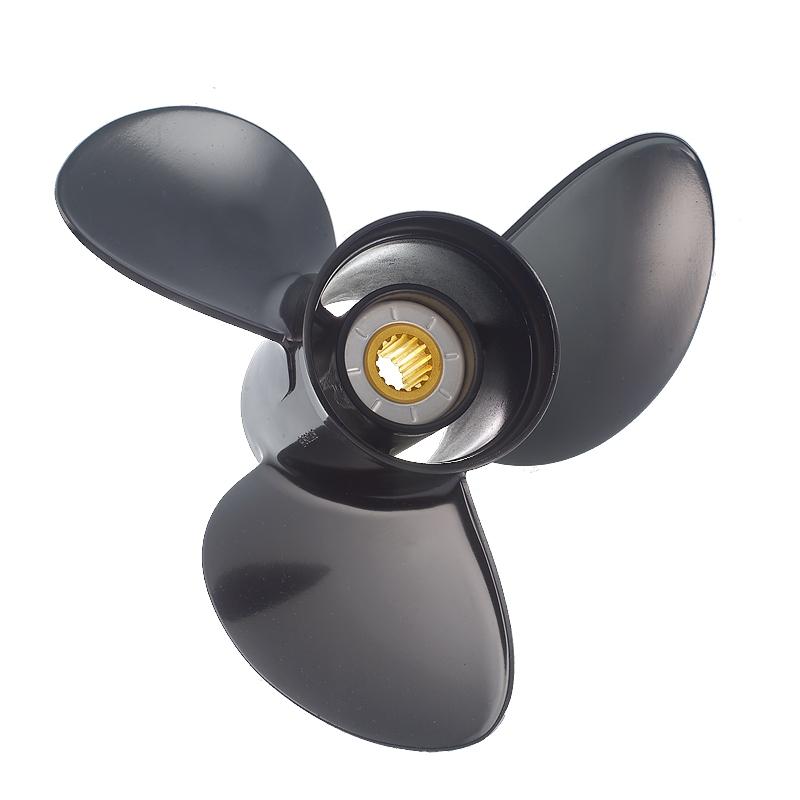 Amita 3 Propeller: BRP, Johnson, Evinrude, OMC Stern Drive - Aluminum , 13-1/2 x 15 , 45-140 HP (Large Gearcase), 13 Tooth Spline