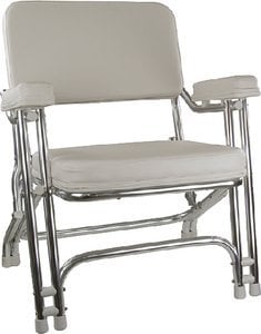 Springfield Marine - Deck Folding Chair, White - 1080021