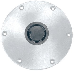 Springfield Marine - Plug-In 9" Round Aluminum 2-3/8" Hi-Lo Base, Satin Finish - 13007511