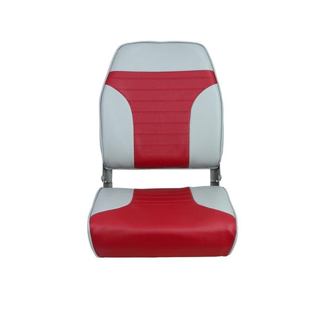 Springfield High Back Multi-Color Folding Seat - Red/Grey - 1040665