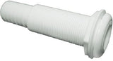 Cook Mfg - Straight Extra Long Thru-Hull Fitting For Hose, White - TH752XLDP