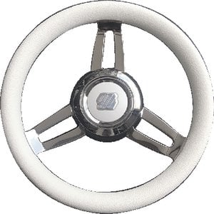 Uflex - Morosini Steering Wheels - White Poly - Chrome - MOROSINIUCHW