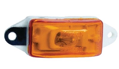 Wesbar - Ear-Mount Side Marker Clearance Light - Amber with White Base - 203285
