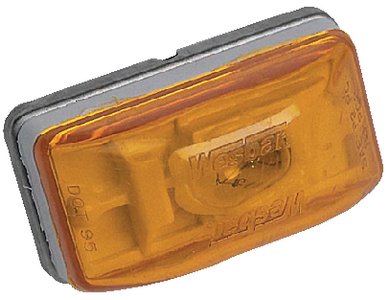 Wesbar - Side Marker Light - Amber with White Base - 203233