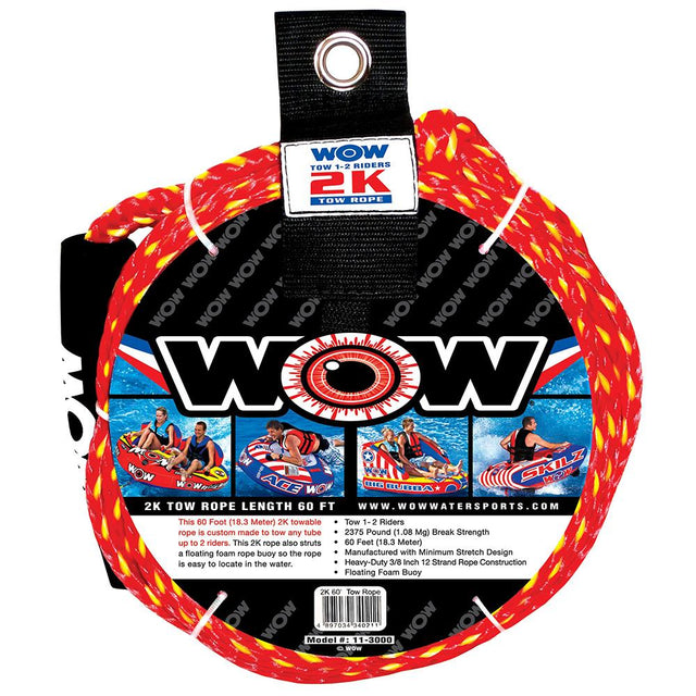 WOW Watersports 2K - 60' Tow Rope - 11-3000