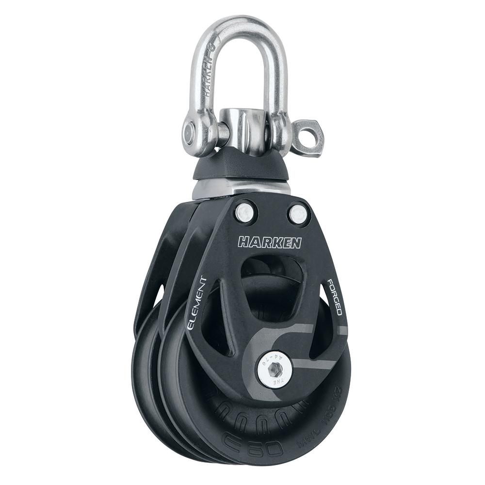 Harken 60mm Double Aluminum Element Block w/Swivel - 6269