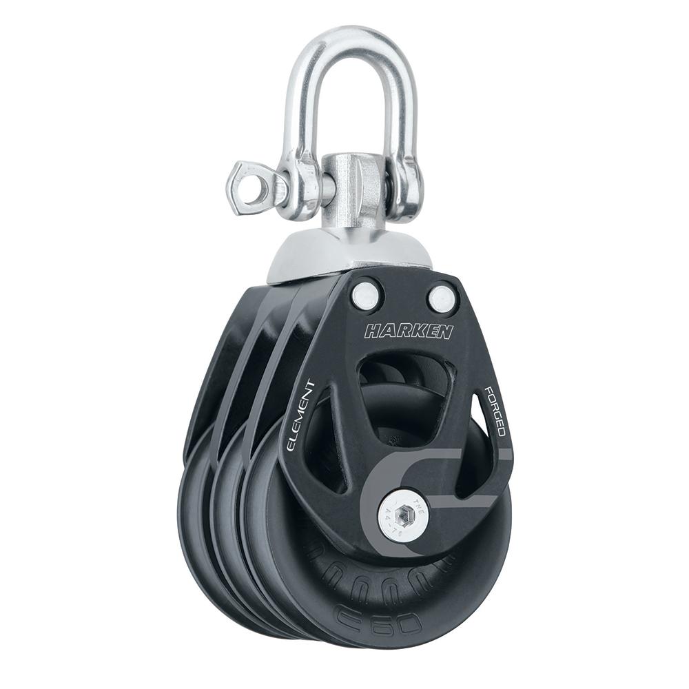 Harken 60mm Triple Aluminum Element Block w/Swivel - 6272