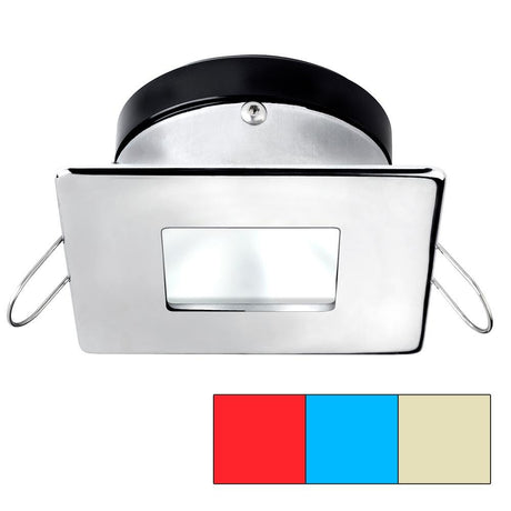 I2Systems - Apeiron Spring Mount Tri-Light - Square/Square - Polished Chrome - Red, Warm White & Blue - A1120Z-14HCE