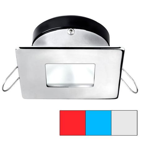 I2Systems - Apeiron Spring Mount Tri-Light - Square/Square - Polished Chrome - Red, Cool White & Blue - A1120Z-14HAE