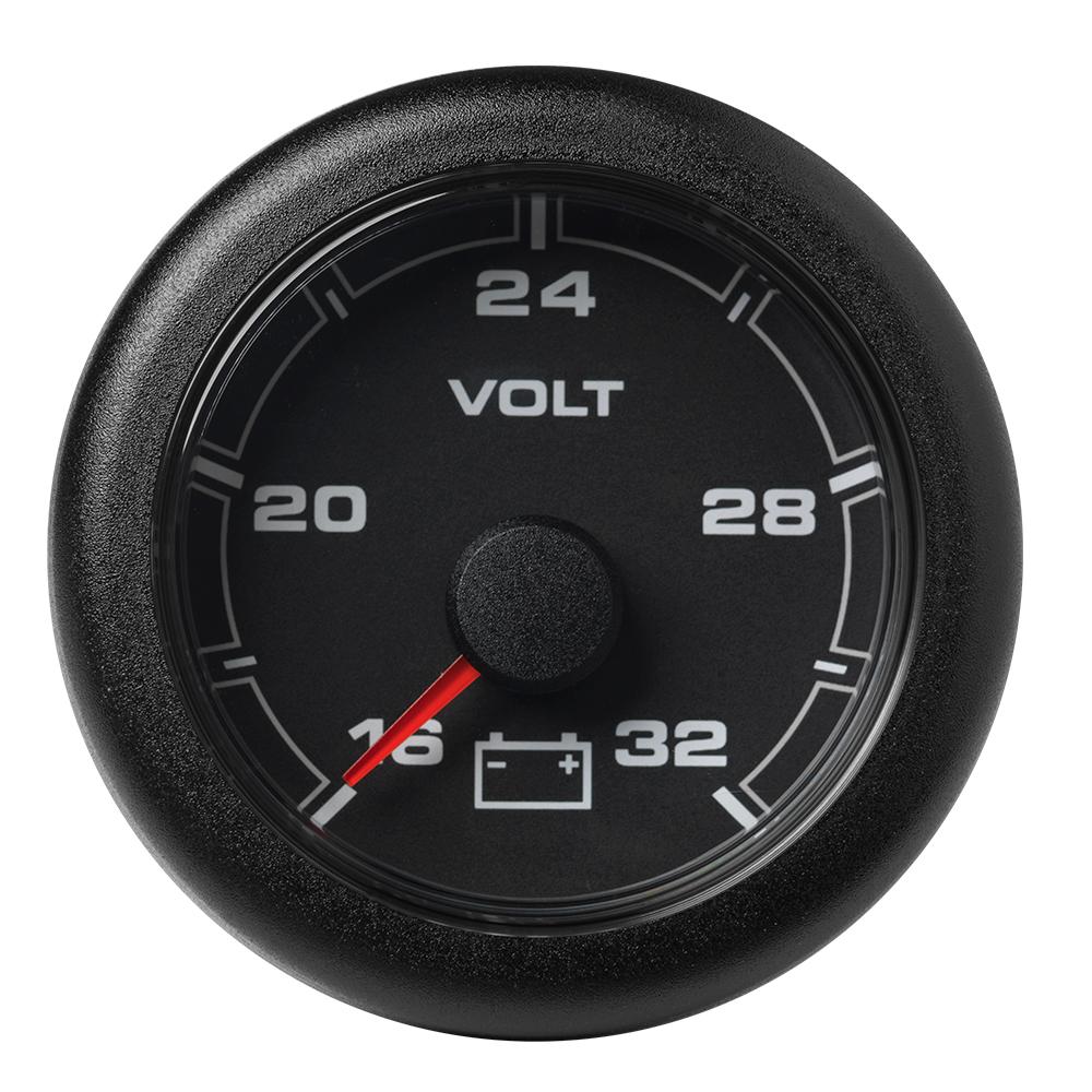 VDO 2-1/16" (52MM) OceanLink Battery Voltage 16  32 V Black Dial  Bezel