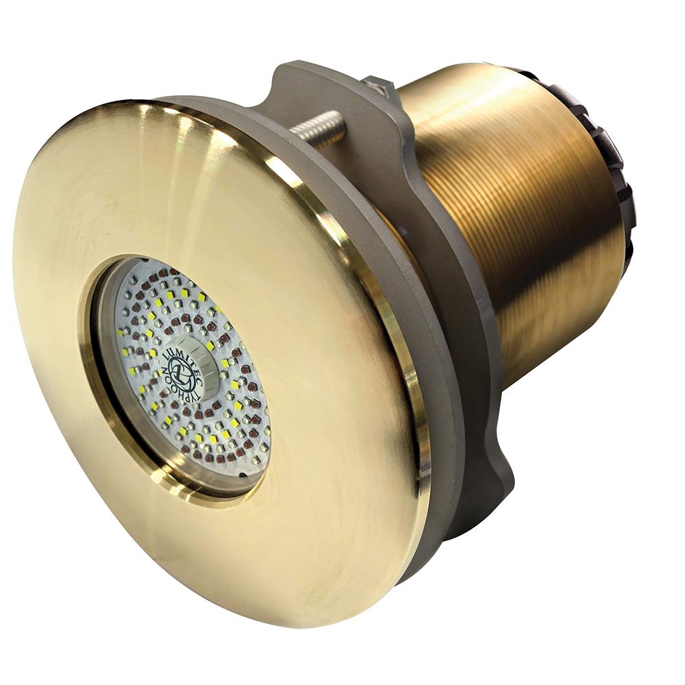 Lumitec SeaBlaze Typhoon Underwater Light - Bronze Thru-Hull - White/Blue - Flush Mount - 101450