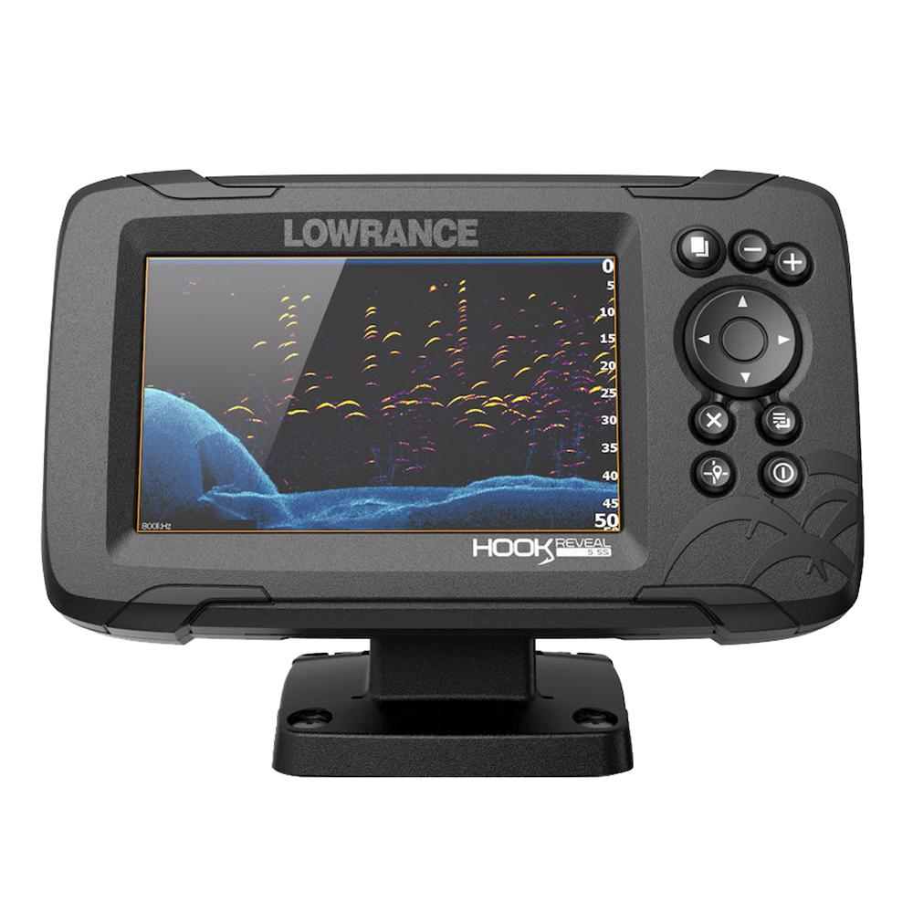 Lowrance HOOK Reveal 5 Chartplotter/Fishfinder w/SplitShot Transom Mount Transducer & US Inland Charts - 000-15500-001