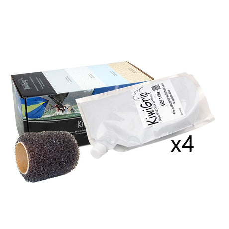 KiwiGrip 4 - 1 Liter Pouches - Grey w/4" Roller - KG-4GP-R