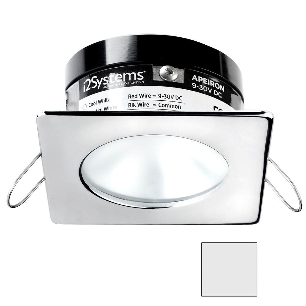 I2Systems - Apeiron Pro Spring Mount Light 3W - Square/Round - Polished Chrome Finish - Cool White - A503-12AAG