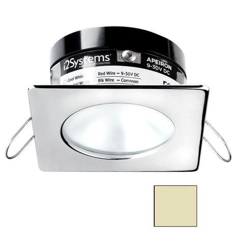 I2Systems - Apeiron Pro Spring Mount Light 3W - Square/Round - Polished Chrome Finish - Warm White - A503-12CBBR