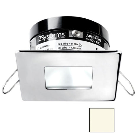 I2Systems - Apeiron Pro Spring Mount Light 3W - Square/Square - Polished Chrome Finish - Neutral White - A503-14BBG