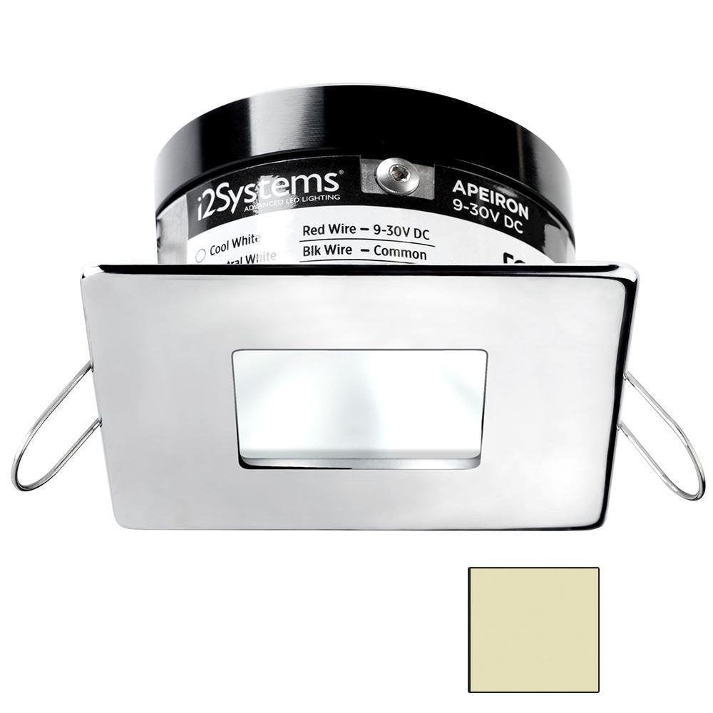 I2Systems - Apeiron Pro Spring Mount Light 3W - Square/Square - Polished Chrome Finish - Warm White - A503-14CBBR