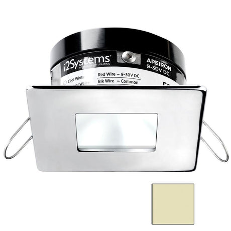 I2Systems - Apeiron Pro Spring Mount Light 3W - Square/Square - Polished Chrome Finish - Warm White - A503-14CBBR