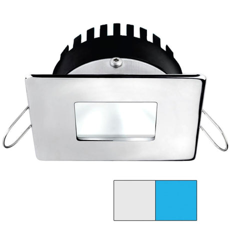 I2Systems - Apeiron PRO Spring Mount Light 6W - Square/Square - Cool White & Blue - Polished Chrome Finish - A506-14AAG-E