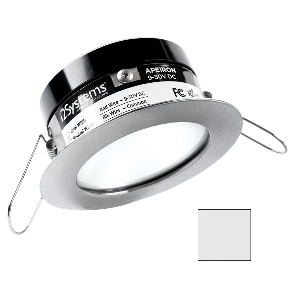 I2Systems - Apeiron PRO Spring Mount Light 3W - Round - Brushed Nickel Finish - Cool White - A503-41AAG