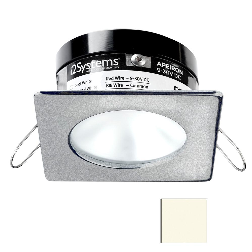 I2Systems - Apeiron PRO Spring Mount Light 3W - Square/Round - Brushed Nickel Finish - Neutral White - A503-42BBD