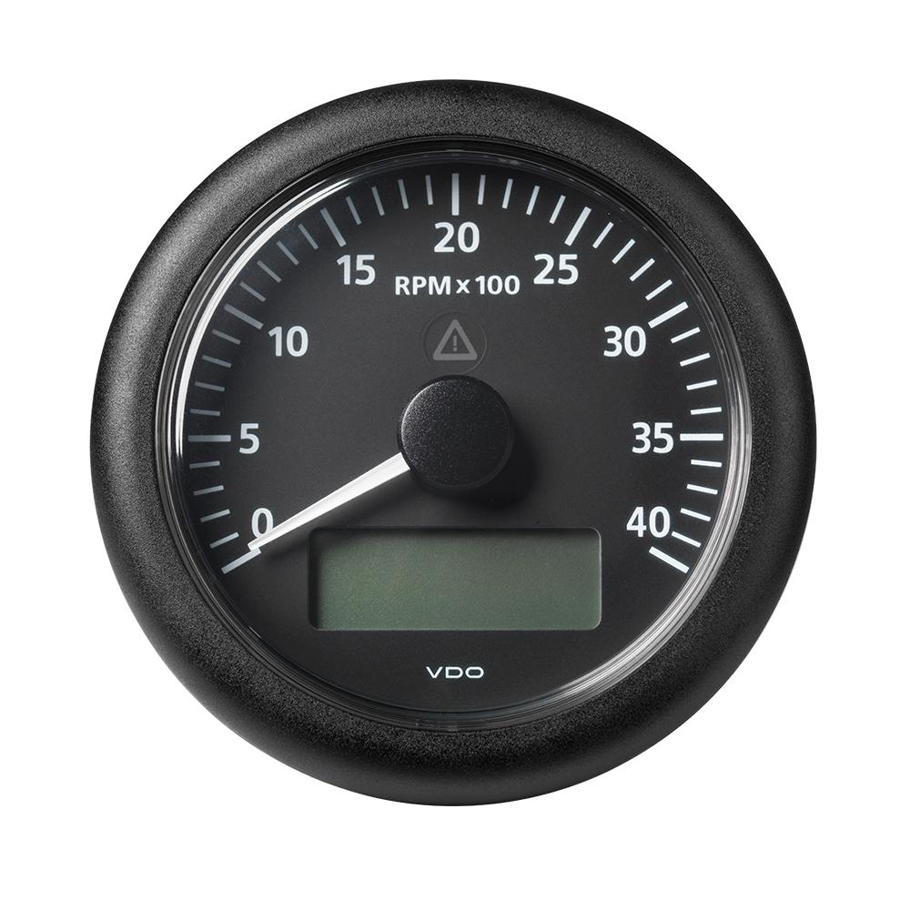 VDO Marine 3-3/8" (85MM) ViewLine Tach w/Multifunction Display - 0 to 4000 RPM - Black Dial & Bezel - A2C59512391