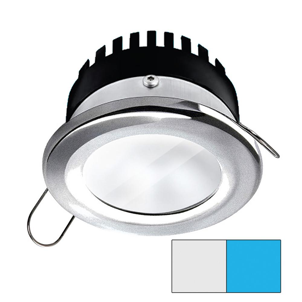 I2Systems - Apeiron PRO Spring Mount Light 6W - Round - Brushed Nickel Finish - Cool White & Blue - A506-41AAG-E