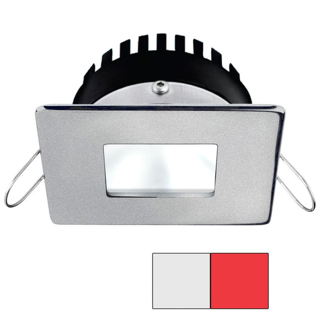 I2Systems - Apeiron PRO Spring Mount Light 6W - Square/Square - Brushed Nickel Finish - Cool White & Red - A506-44AAG-H