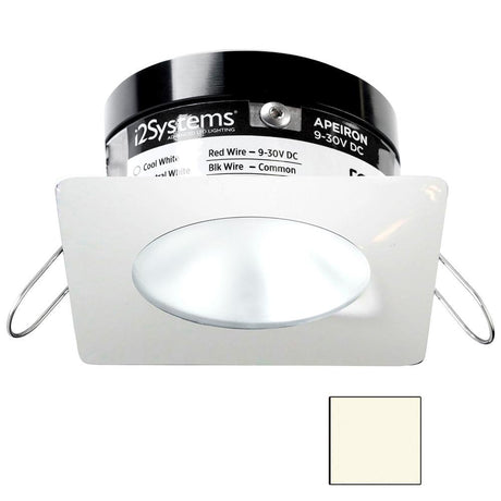 I2Systems - Apeiron PRO Spring Mount Light 3W - Square/Round - White Finish - Neutral White - A503-32BBD