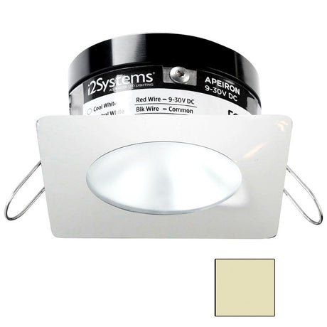 I2Systems - Apeiron PRO Spring Mount Light 3W - Square/Round - White Finish - Warm White - A503-32CBBR