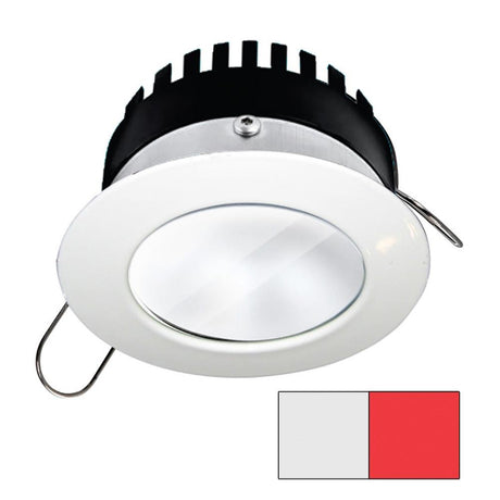 I2Systems - Apeiron PRO Spring Mount Light 6W - Round - White Finish - Cool White & Red - A506-31AAG-H