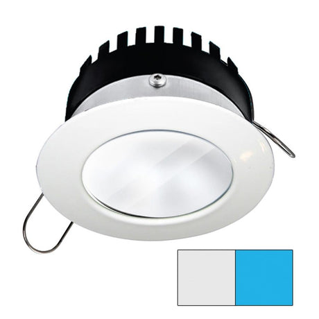 I2Systems - Apeiron PRO Spring Mount Light 6W - Round - White Finish - Cool White & Blue - A506-31AAG-E