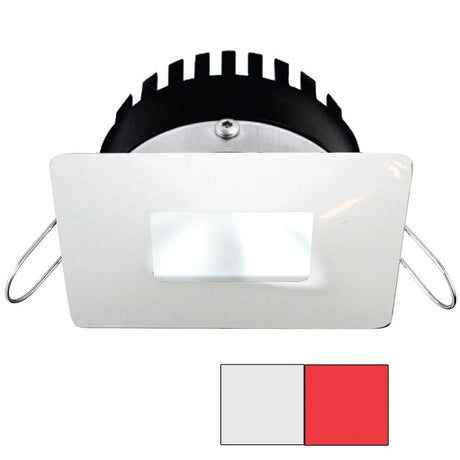 I2Systems - Apeiron PRO Spring Mount Light 6W - Square/Square - White Finish - Cool White & Red - A506-34AAG-H