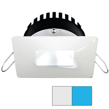 I2Systems - Apeiron PRO Spring Mount Light 6W - Square/Square - White Finish - Cool White & Blue - A506-34AAG-E