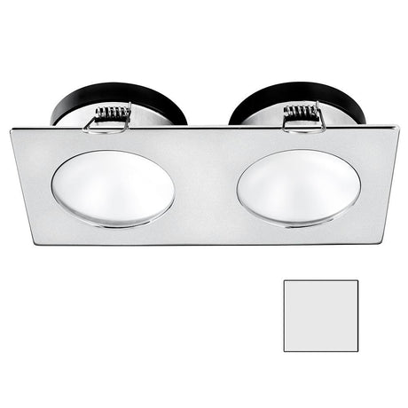 I2Systems - Apeiron Spring Mount Light 4.5W - Double Round - Brushed Nickel Finish - Cool White - A1110Z-45AAH