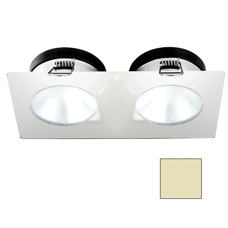 I2Systems - Apeiron Spring Mount Light 4.5W - Double Round - White Finish  - Warm White - A1110Z-35CAB