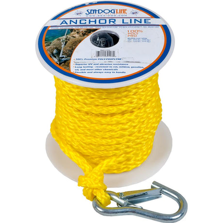 Sea-Dog Line - Hollow Braid Poly-Pro Anchor Line With Steel Snap - 304210075YW1