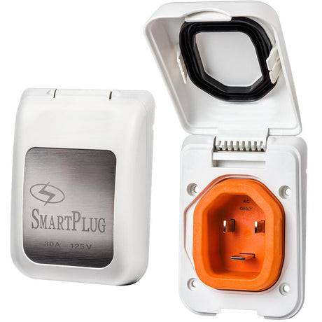 SmartPlug 30 Amp Non Metallic White Inlet - Boat & RV Side - BM30PW