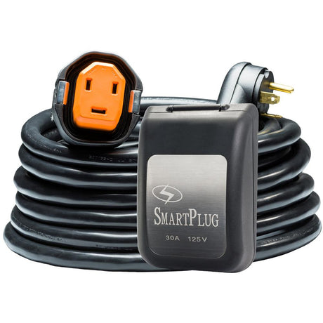 SmartPlug RV Kit 30 Amp 30' Dual Configuration Cordset - Black (SPX X Park Power) & Non Metallic Inlet - Black - R30303BM30PB