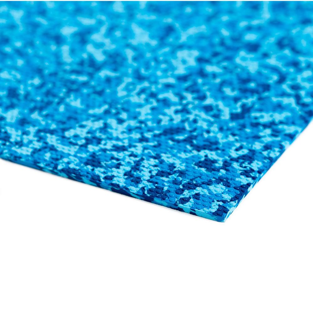 SeaDek Embossed 5mm Sheet Material - 40" x 80"- Aqua Camo - 23875-18373