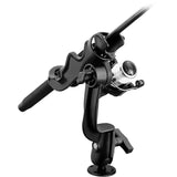 RAM Mount - RAM-ROD 2000 Fishing Rod Holder with RAM-ROD Revolution Ratchet/Socket System & Round Flat Surface Base - RAM-114-RBU