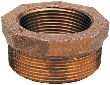 Brass Fittings - 1/2 X 1/8 Bronze Hex Bushing - 44503