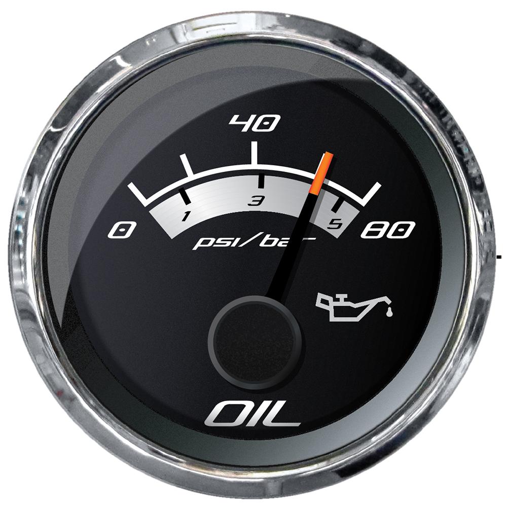 Faria Platinum 2" Oil Pressure Gauge - 80 PSI - 22024