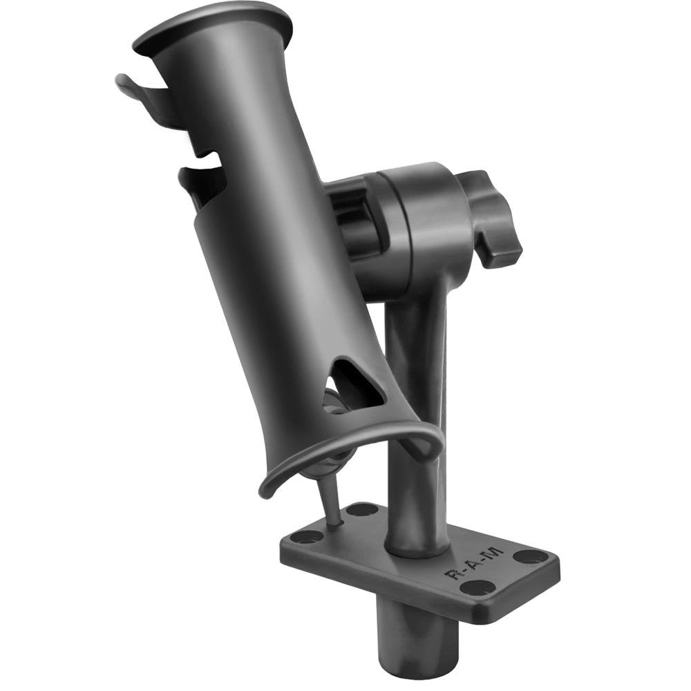 RAM Mount - RAM Tube Jr. Fishing Rod Holder with Standard 6" Length Post Spline & Flush Mounting Base - RAP-390-FU