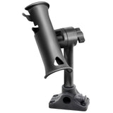 RAM Mount - RAM Tube Jr. Fishing Rod Holder, Standard 6" Length Post Spline & Combo Bulkhead/Flat Surface Base with Plunger - RAP-390-BMPU